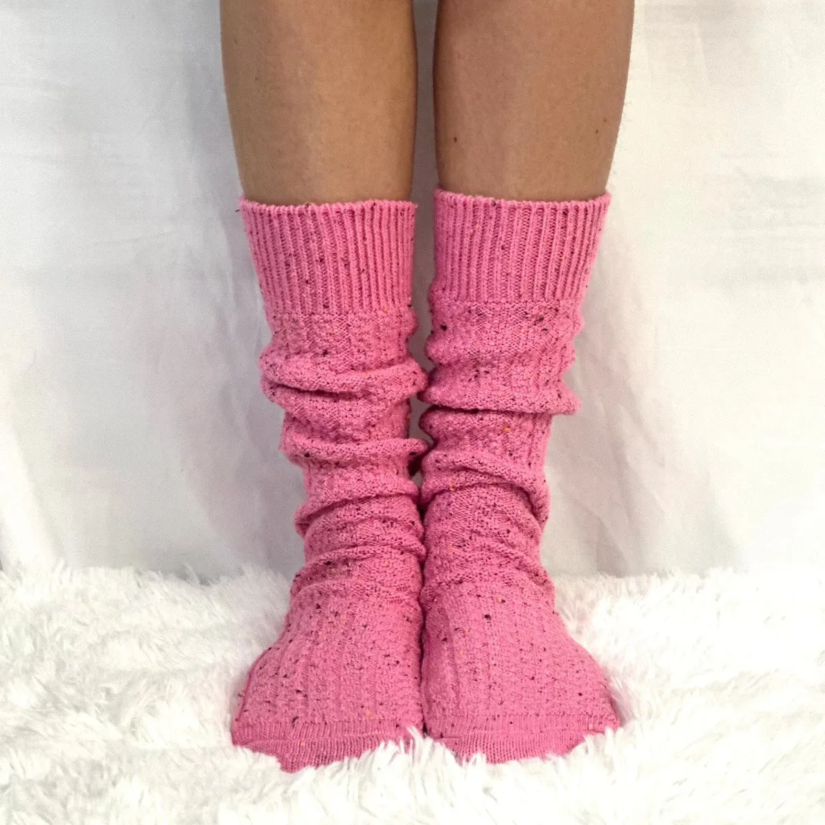 ESSENTIALS boot slouch socks - pink