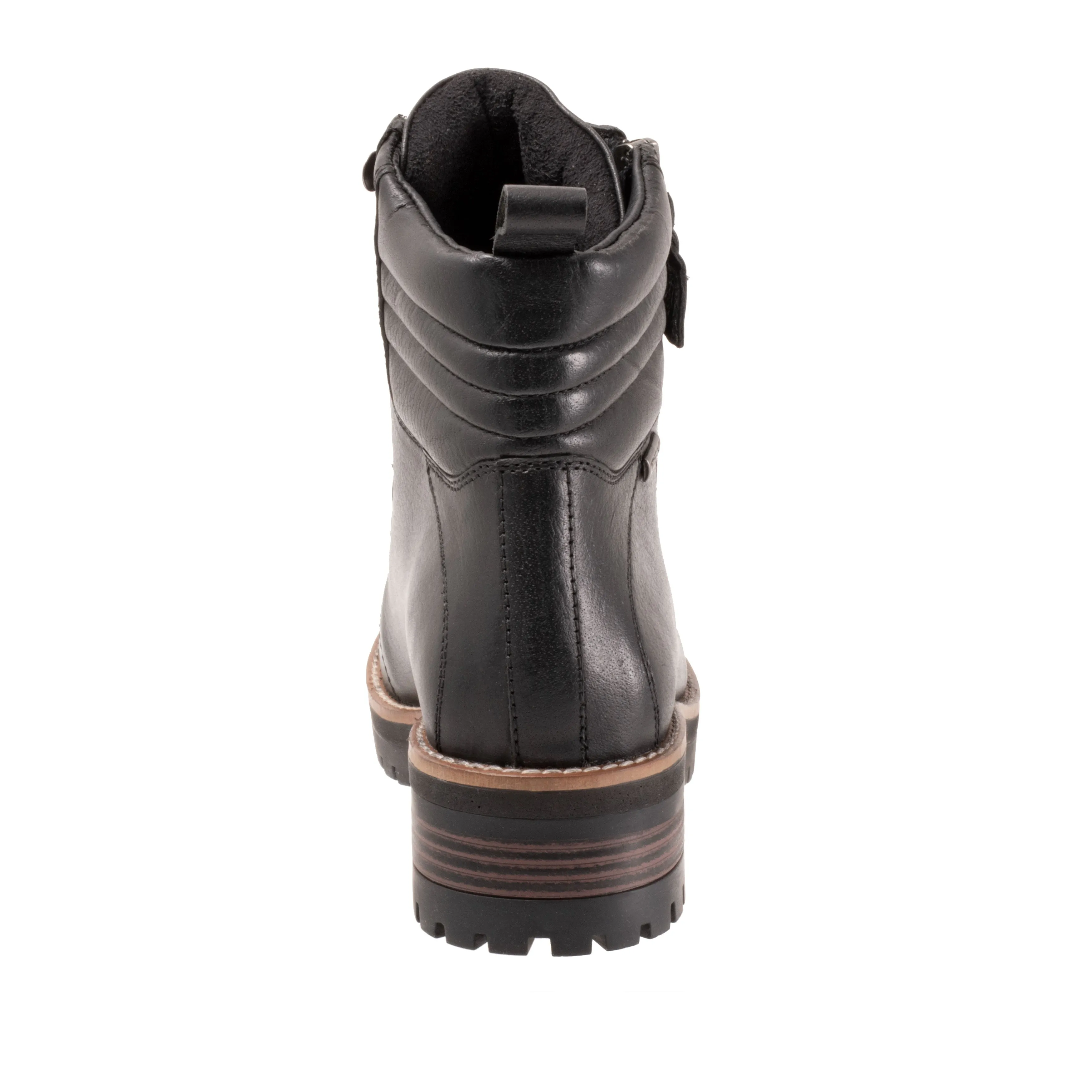 Everett Black Tumbled Ankle Boots