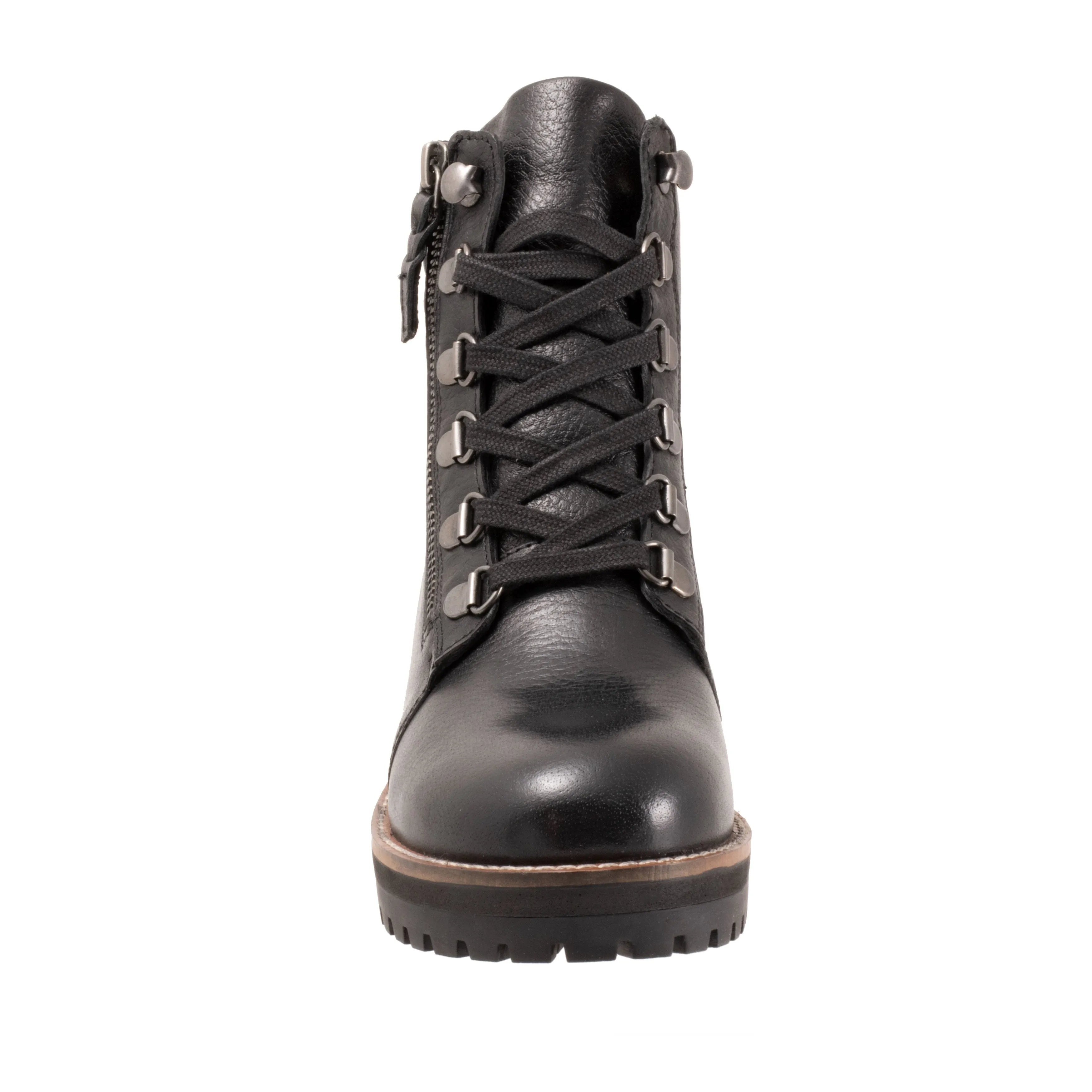 Everett Black Tumbled Ankle Boots
