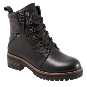 Everett Black Tumbled Ankle Boots