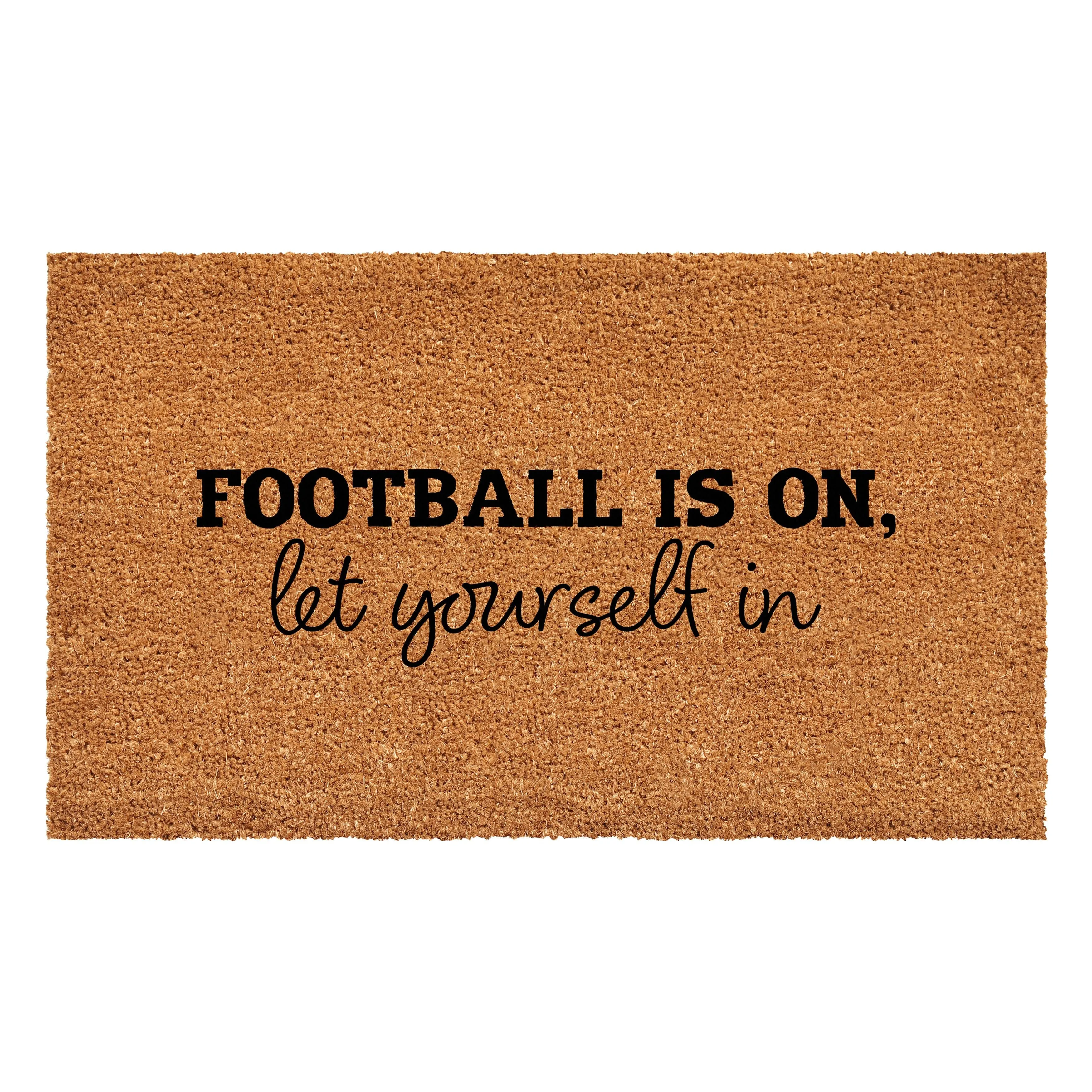 Football is on Let Yourself in Doormat