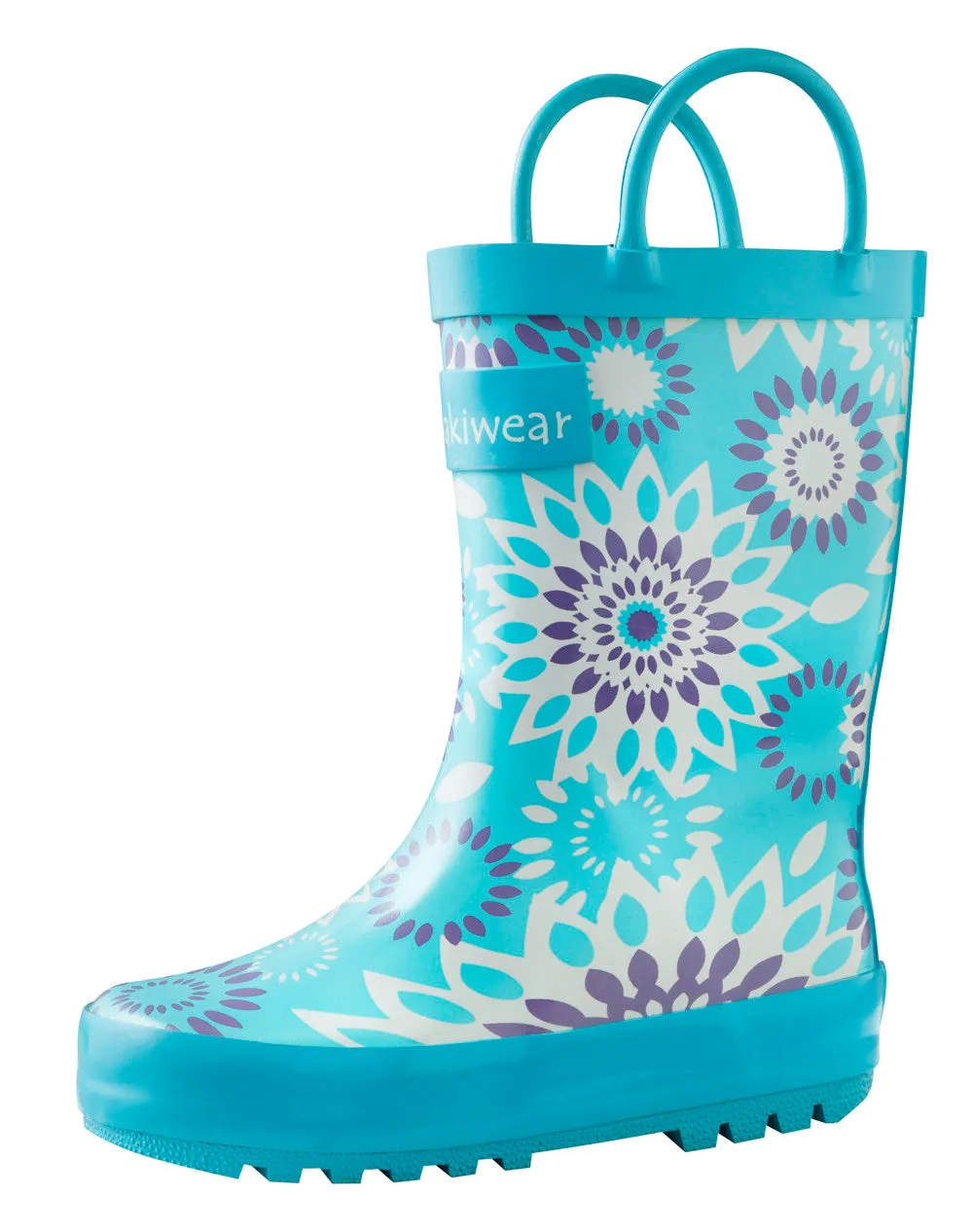 Frozen Bursts Loop Handle Rubber Rain Boots