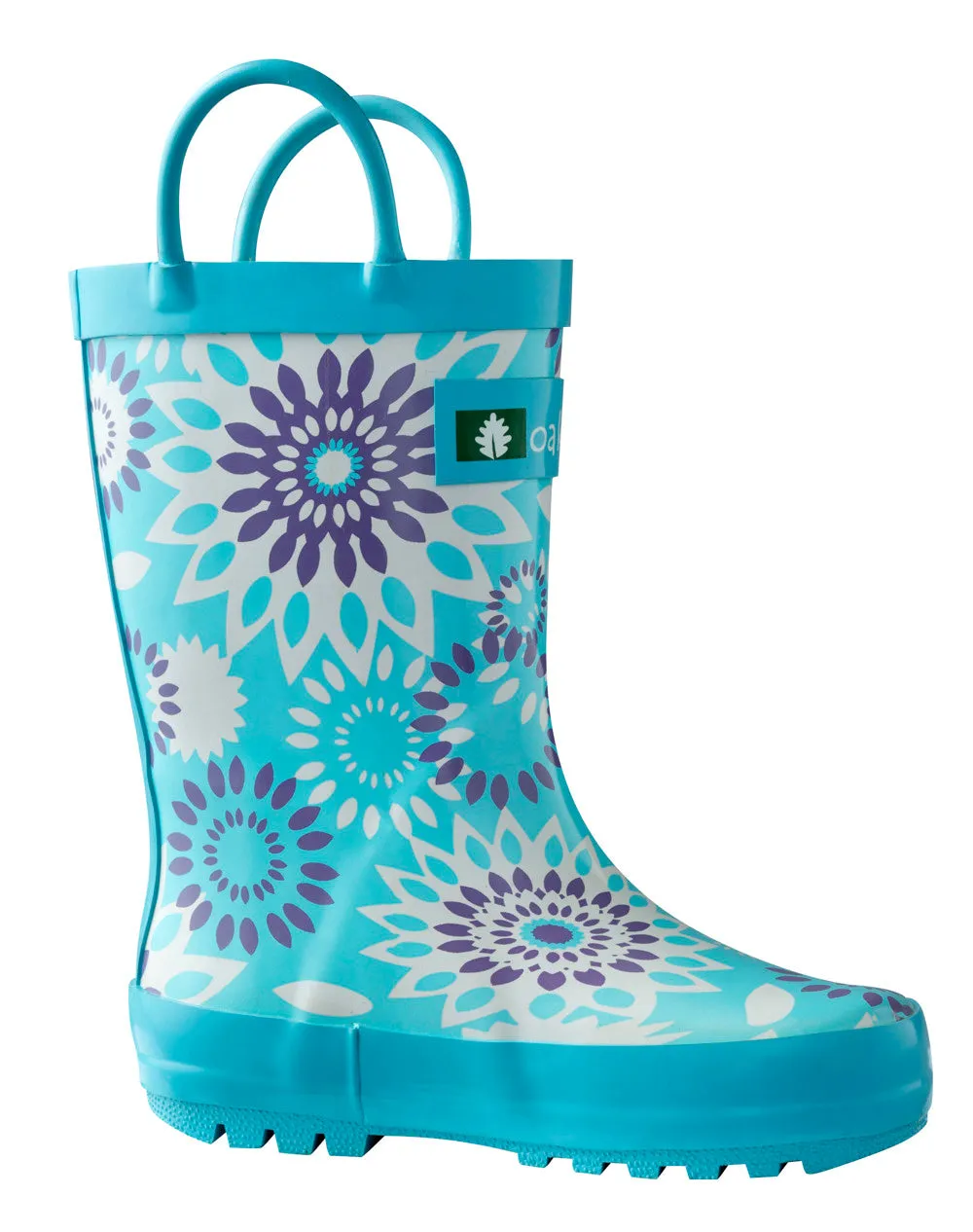 Frozen Bursts Loop Handle Rubber Rain Boots