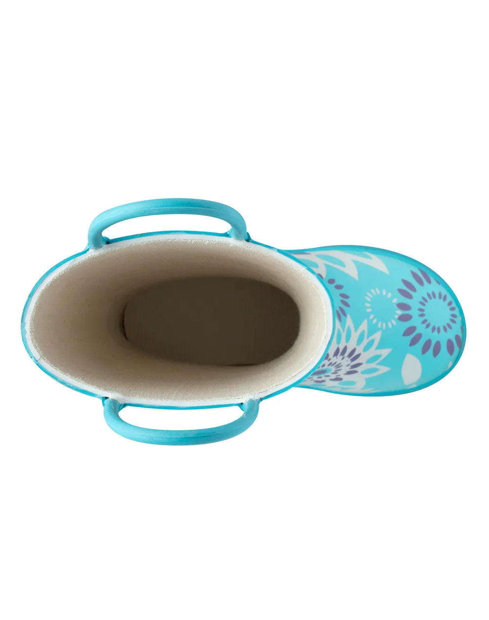 Frozen Bursts Loop Handle Rubber Rain Boots