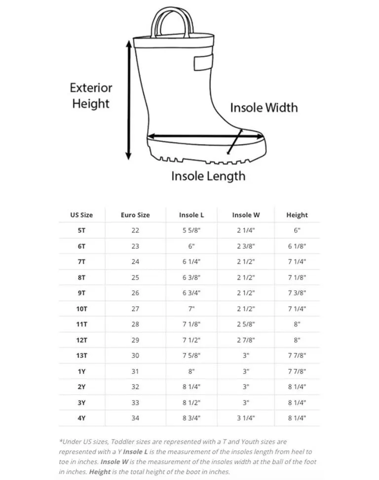 Frozen Bursts Loop Handle Rubber Rain Boots