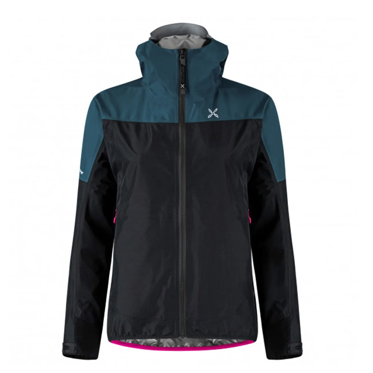 FULL ZIP RAIN JACKET MOD. PAC MIND BLACK DEEP BLUE