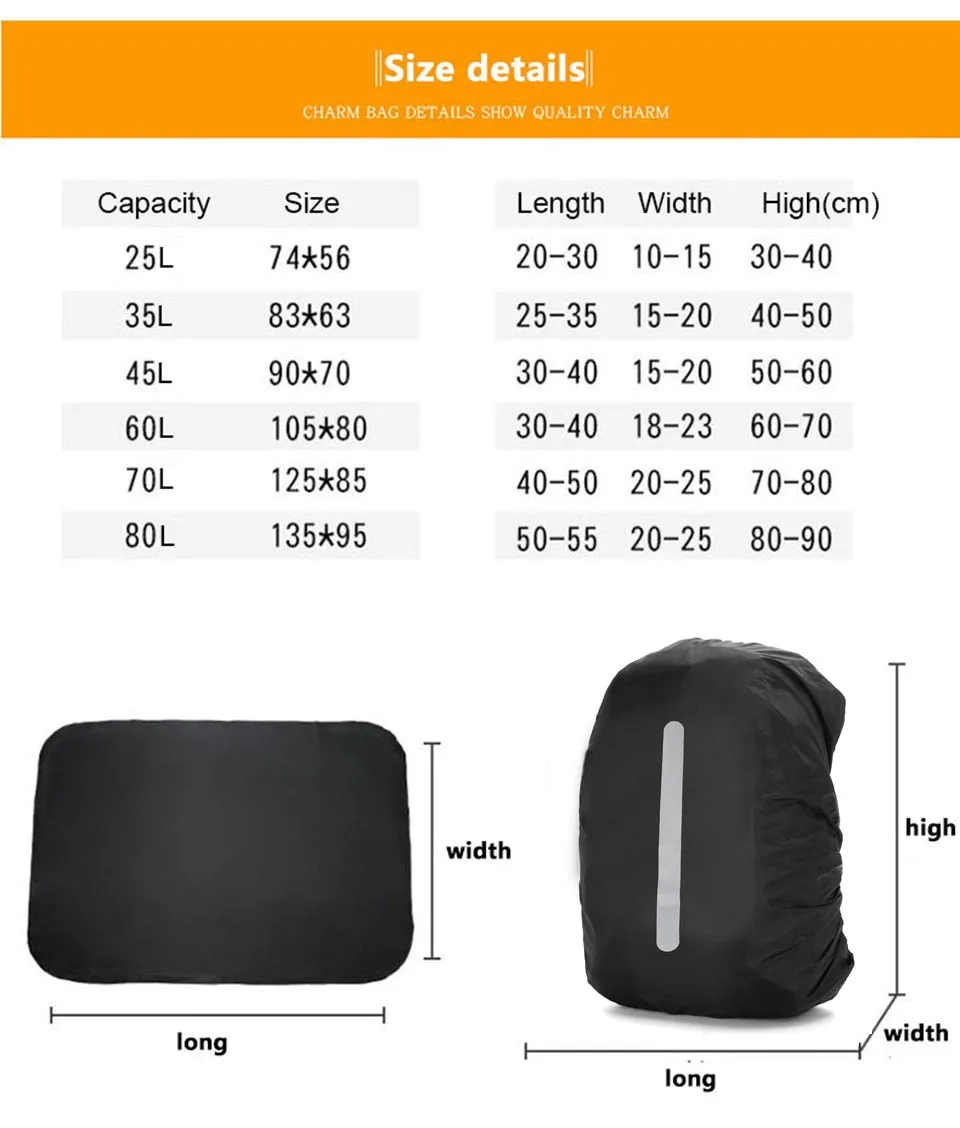 Funki Buys | Bags | Luggage Covers | Backpack Cover | 25-80L