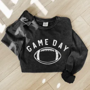 Game Day Football Mineral Washed Crewneck