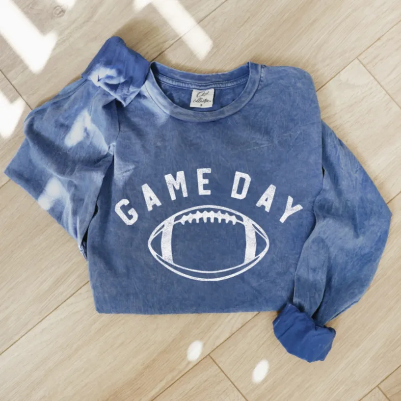 Game Day Football Mineral Washed Crewneck