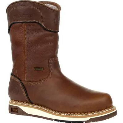 Georgia Boot Men's AMP LT Waterproof EH 10" Wedge Sole Soft Toe Wellington Boot