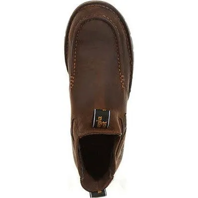 Georgia Men's Athens 5" Moc Toe WP Chelsea Work Boot -Brown- GB00156