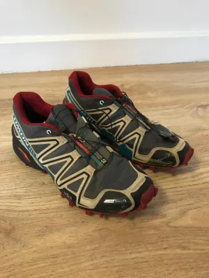 Grey, Blue & Red Hiking Trainers, Salomon, Size 7 - Damaged Item Sale