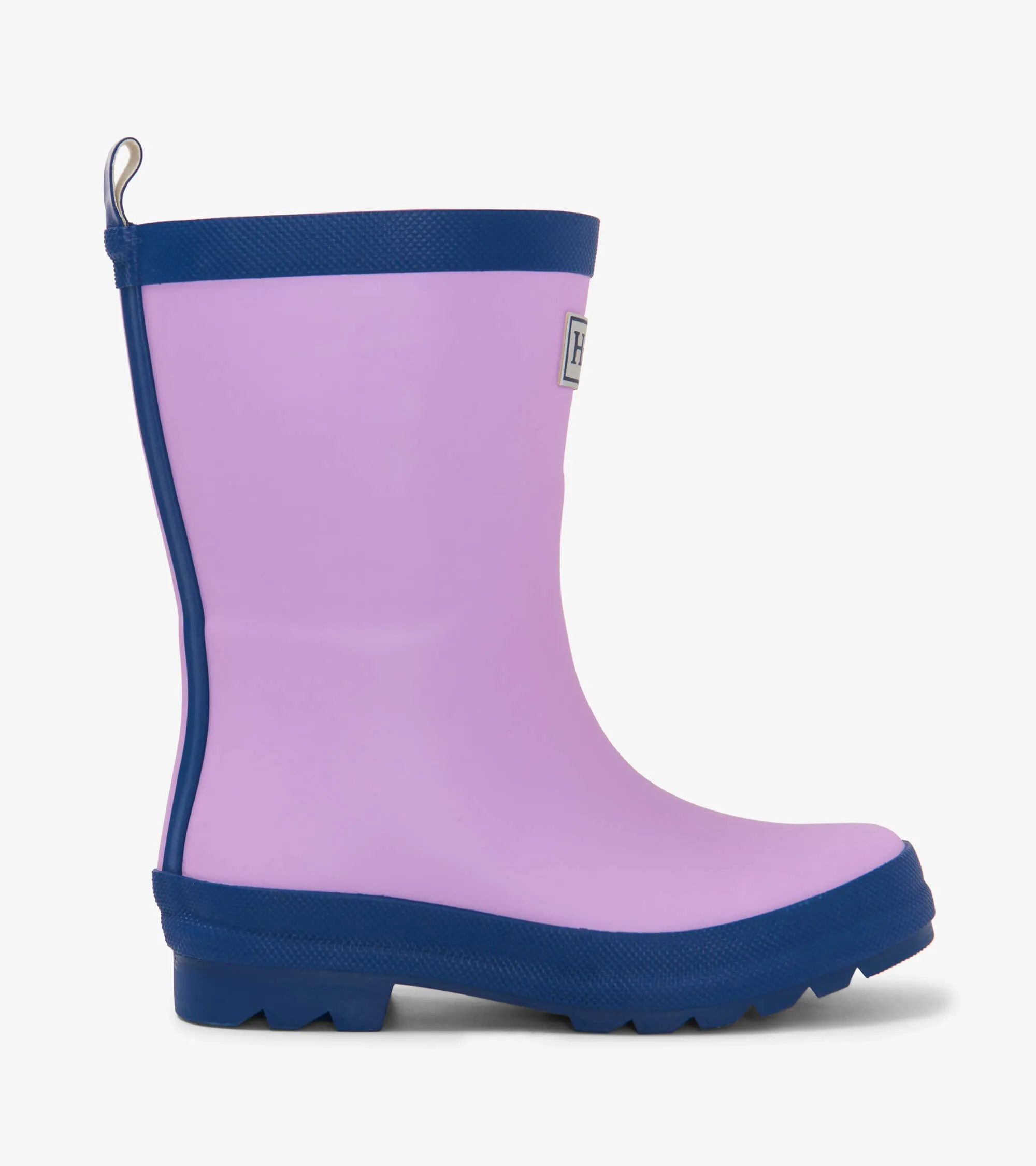 Hatley Matte Rain Boots - Lilac and Navy