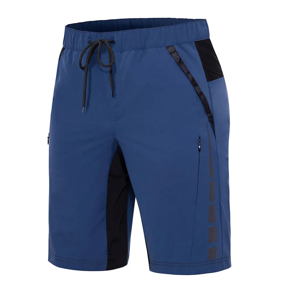 Hiauspor Men's Baggy Mountain Bike Shorts with Zip Pockets for MTB Cycling Hiking Boating Fishing