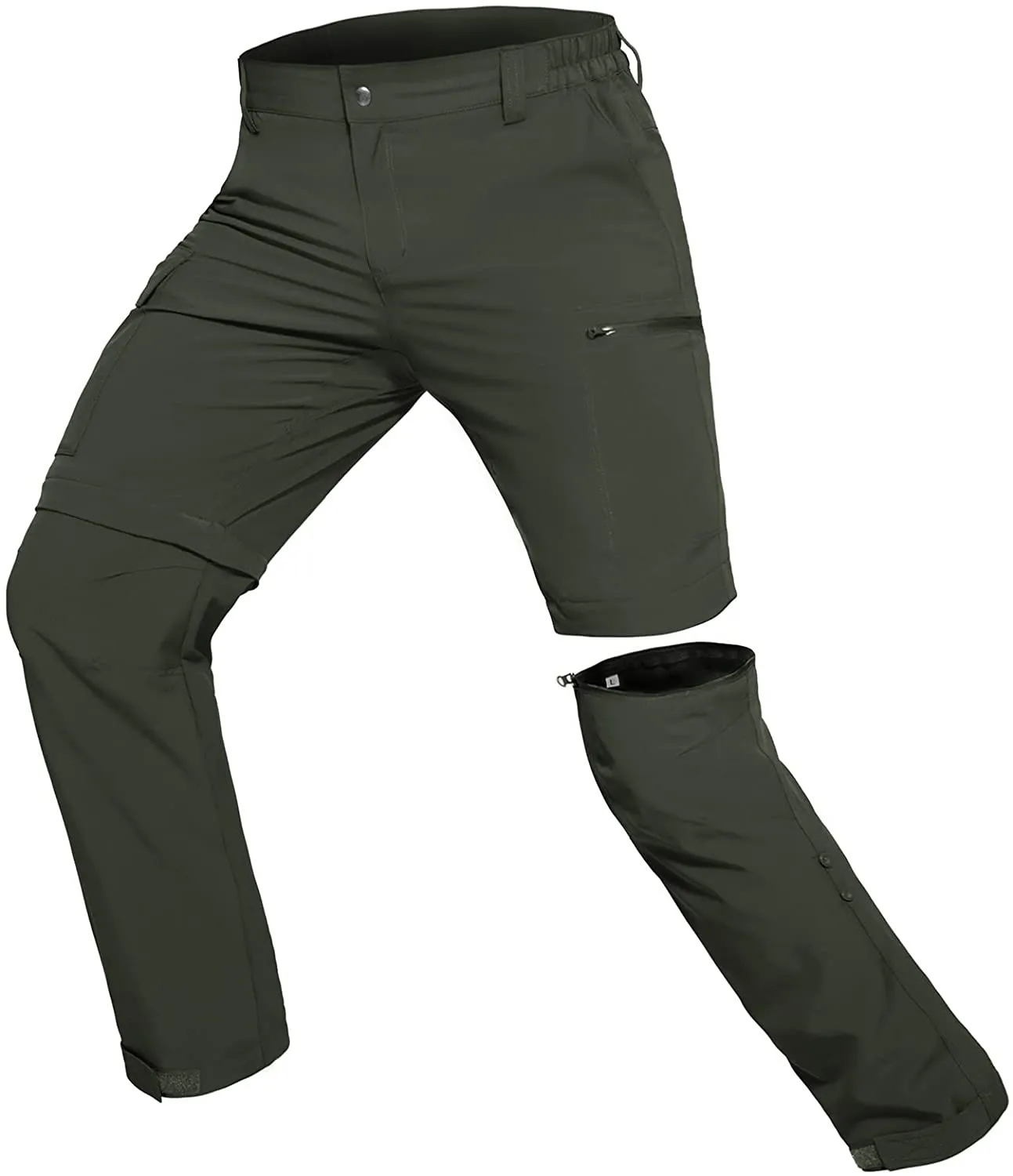 Hiauspor Wanderhose-Herren-Zip-Off-Outdoorhose-Sommer-Leicht-Trekkinghose-Atmungsaktiv-Schnell-Trockend-Funktionshose-Softshellhose-mit-5-Tiefe-Taschen