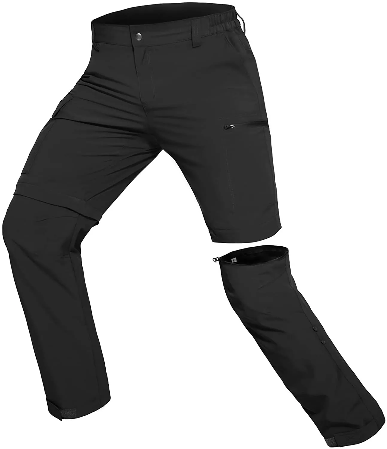 Hiauspor Wanderhose-Herren-Zip-Off-Outdoorhose-Sommer-Leicht-Trekkinghose-Atmungsaktiv-Schnell-Trockend-Funktionshose-Softshellhose-mit-5-Tiefe-Taschen