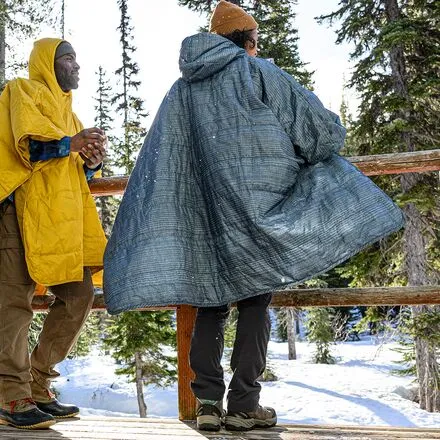 Honcho Poncho Therm-a-Rest, Blue Woven Print