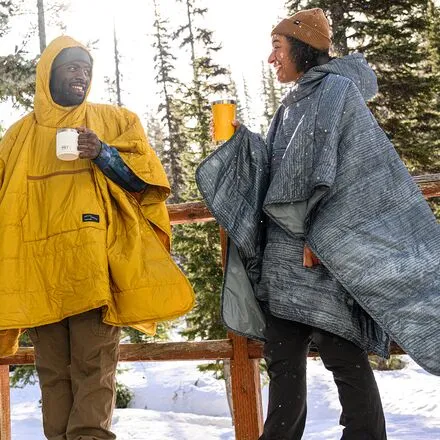 Honcho Poncho Therm-a-Rest, Blue Woven Print