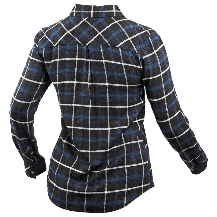 Honey Women's Flannel - Dust Blue/Black