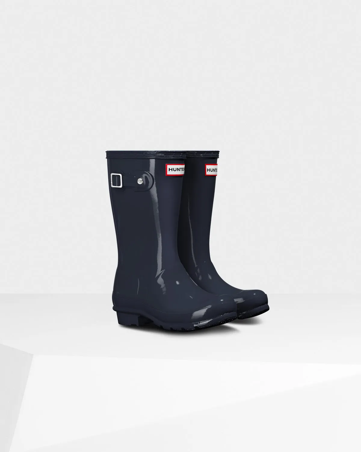 Hunter Navy Kids Original Gloss Rainboot