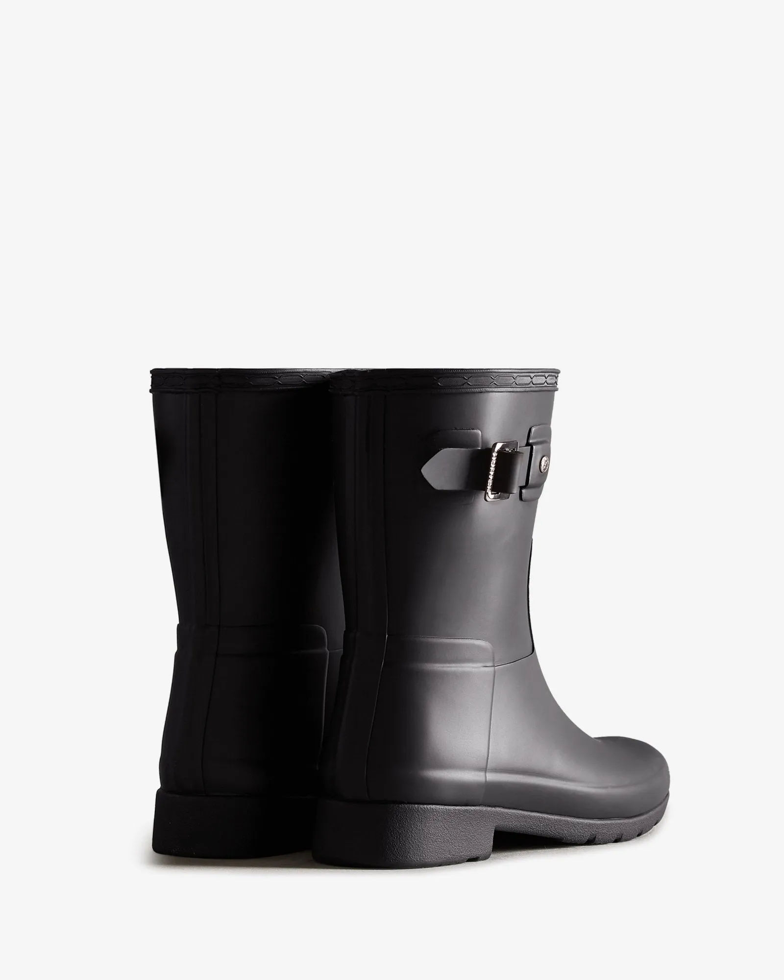 Hunter Women's Refined Slim Fit Short Rain Boots Black WFS2200RMA BLK