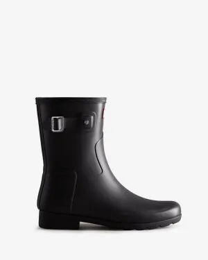 Hunter Women's Refined Slim Fit Short Rain Boots Black WFS2200RMA BLK