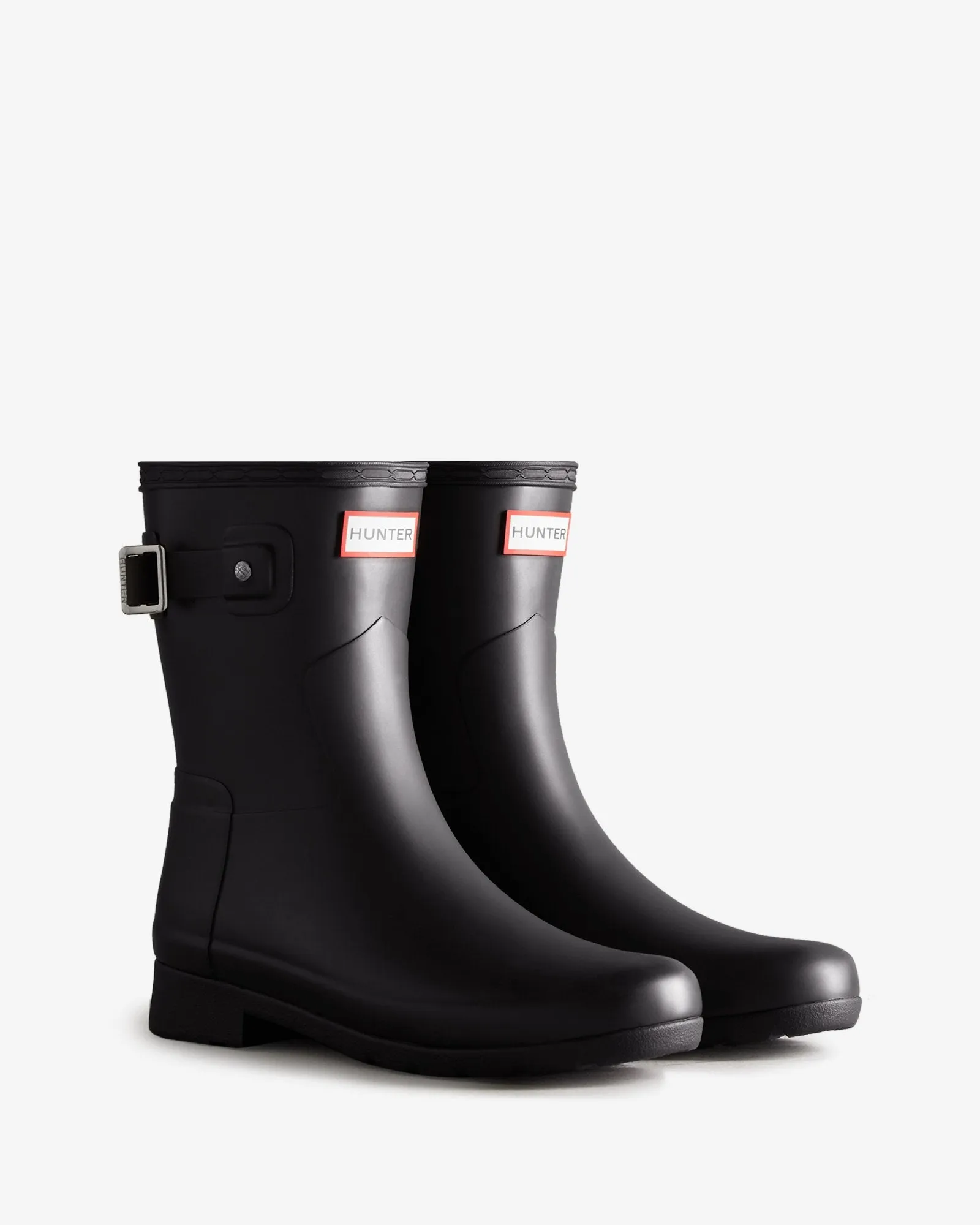 Hunter Women's Refined Slim Fit Short Rain Boots Black WFS2200RMA BLK