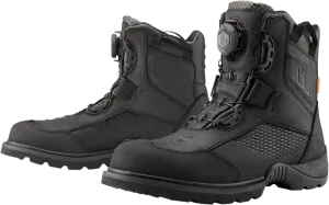 Icon Stormhawk Waterproof Black Boots - Size 9 - USED LIKE NEW