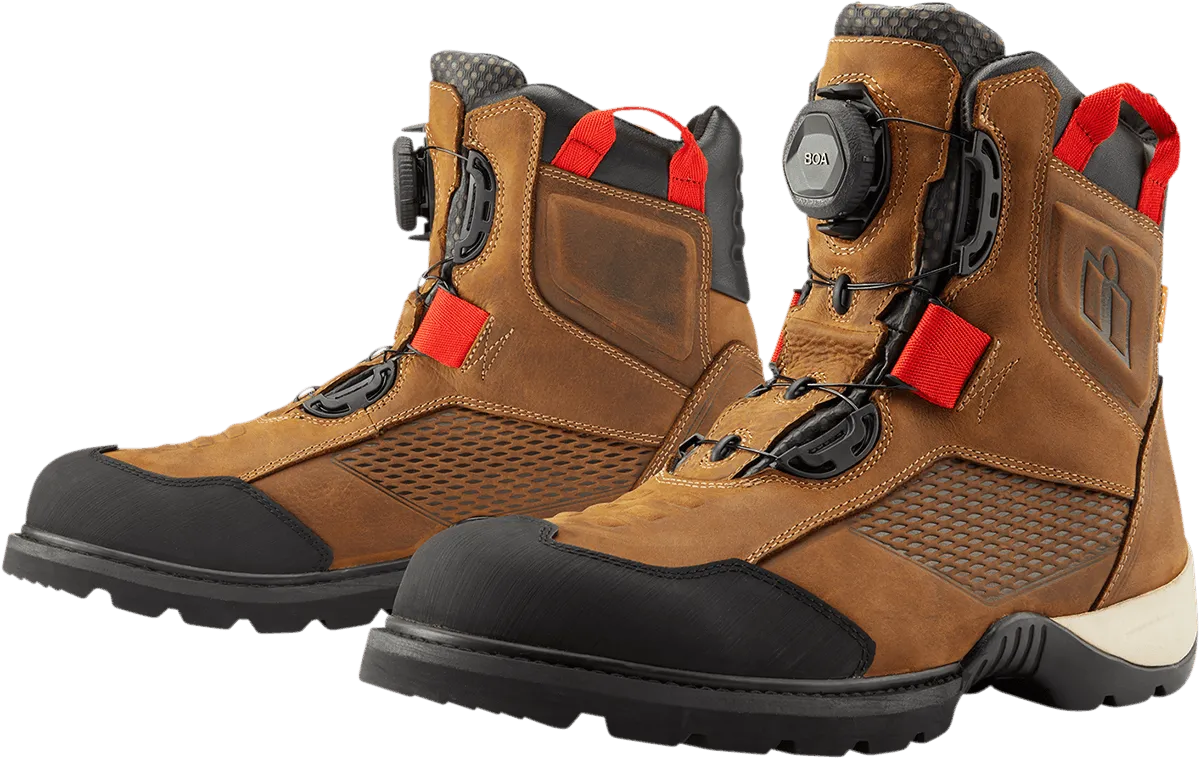 Icon Stormhawk Waterproof Brown Boots