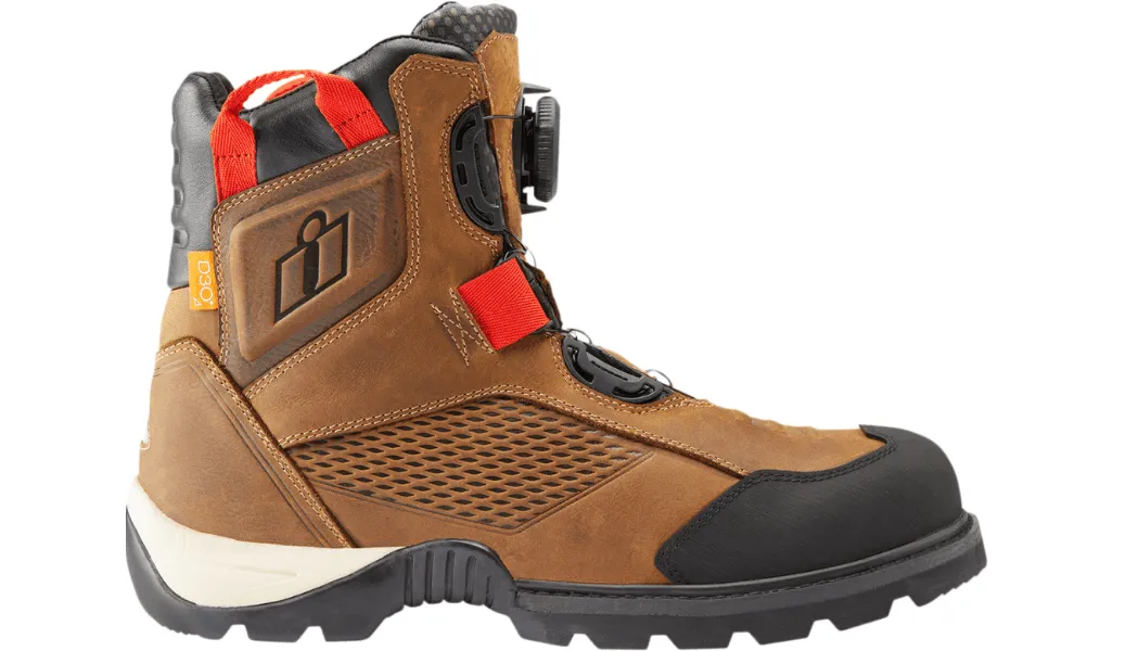 Icon Stormhawk Waterproof Brown Boots