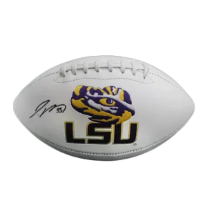 Jamal Adams Autographed LSU Full Size Logo Football (JSA)