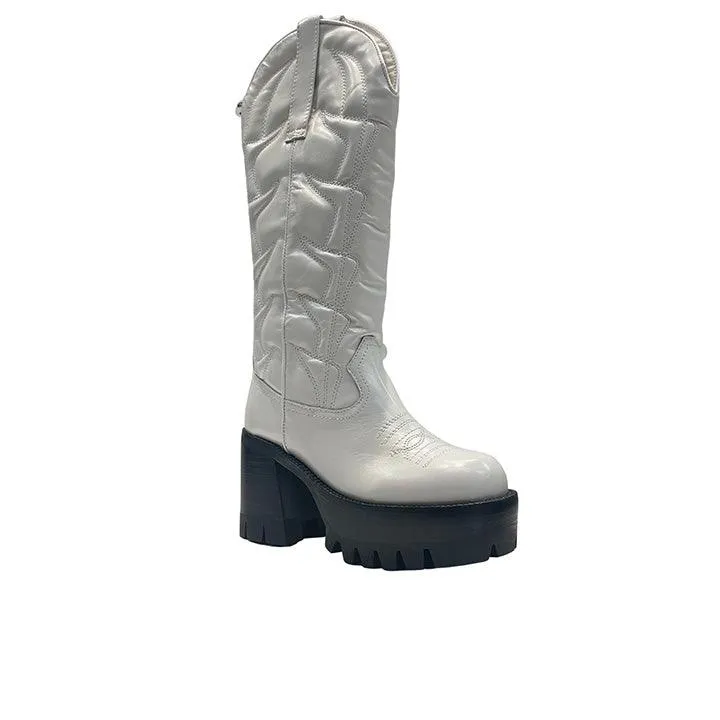 JEFFREY CAMPBELL HONKY-TONK WHITE PLATFORM