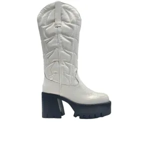 JEFFREY CAMPBELL HONKY-TONK WHITE PLATFORM