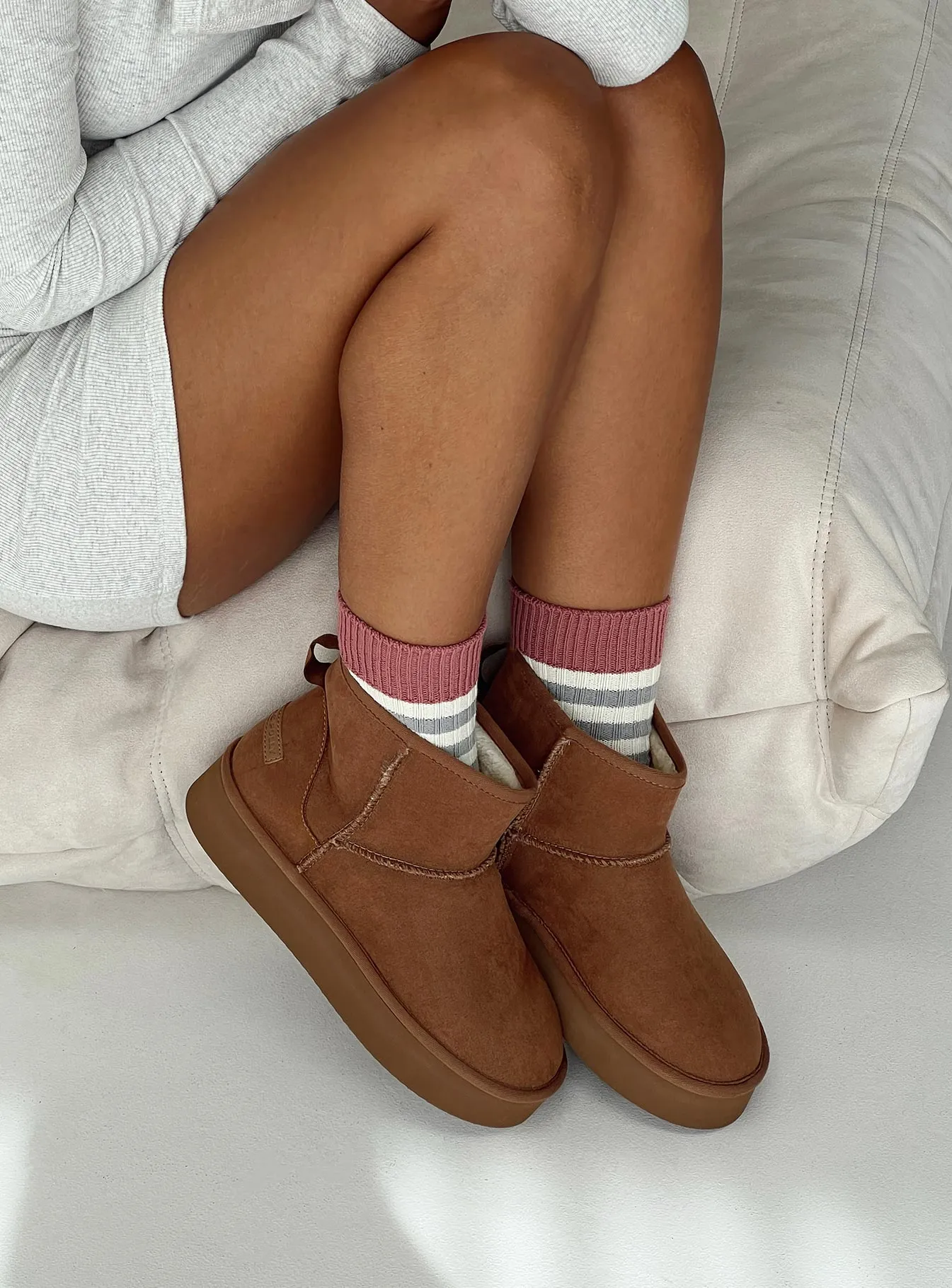 Joskaa Franz Shearling Boots Dark Brown