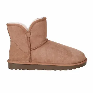 Kirkland Signature Women's Shearling Scalloped Edge Boot Chestnut
