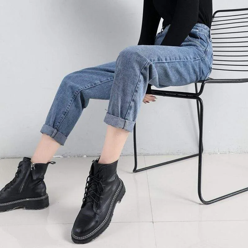 Light Wash Blue Boyfriend Jeans