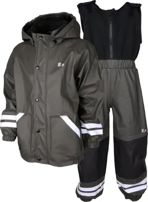 Lindberg Kids&#x27; Fagerhult Rain Set Fleece Anthracite | Buy Lindberg Kids&#x27; Fagerhult Rain Set Fleece Anthracite here | Outnorth
