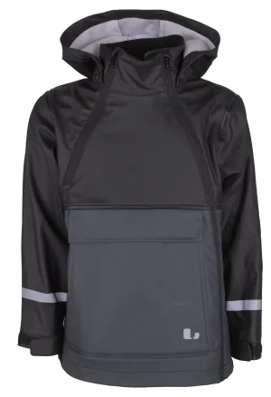 Lindberg Kids&#x27; Rockville Rain Jacket Black/Anthracite | Buy Lindberg Kids&#x27; Rockville Rain Jacket Black/Anthracite here | Outnorth