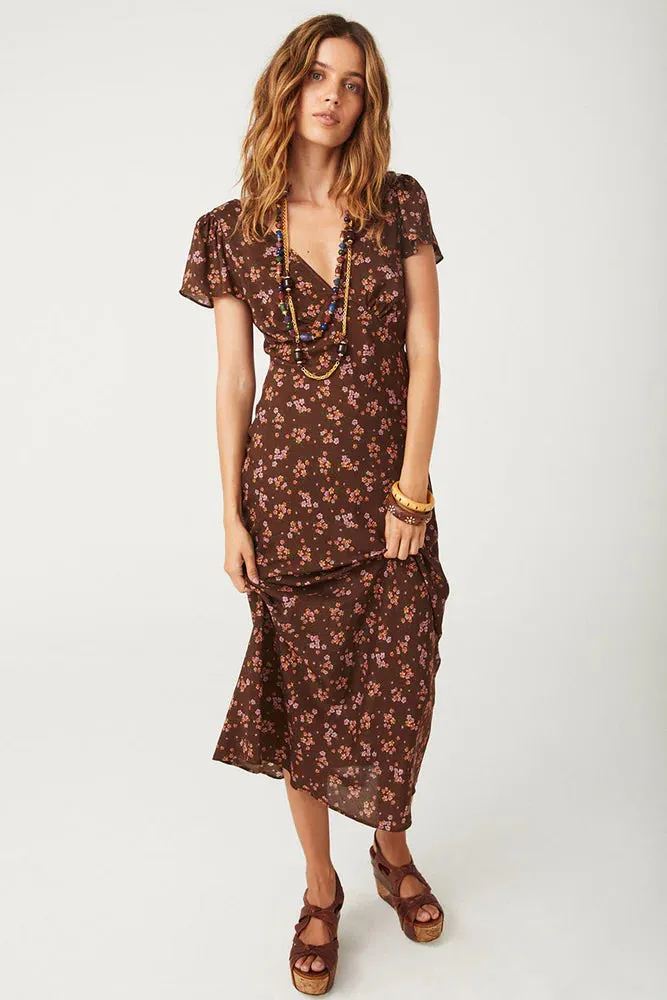 Melody Bias Maxi Dress - Antique Walnut