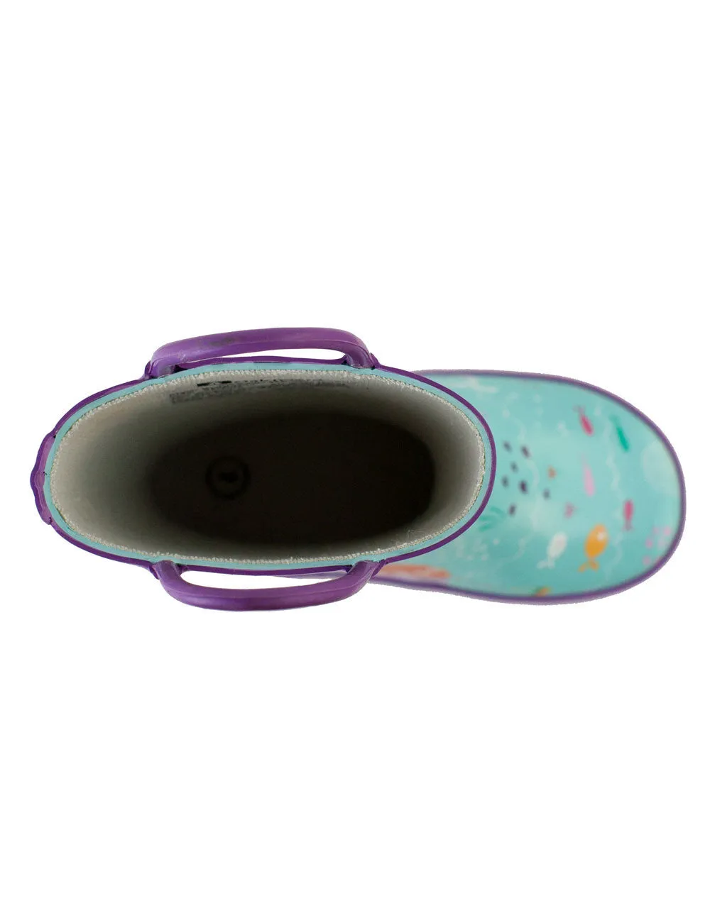 Mermaids Loop Handle Rubber Rain Boots