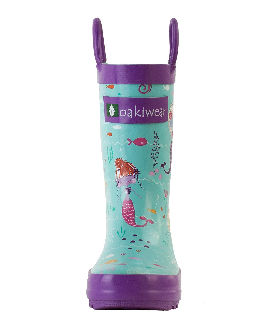 Mermaids Loop Handle Rubber Rain Boots
