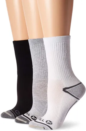 Merrell Womens 3 Pack Performance Hiker (Low Cut Tab/Quarter/Crew) Casual Sock