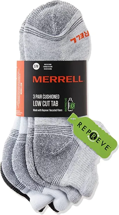 Merrell Womens 3 Pack Performance Hiker (Low Cut Tab/Quarter/Crew) Casual Sock