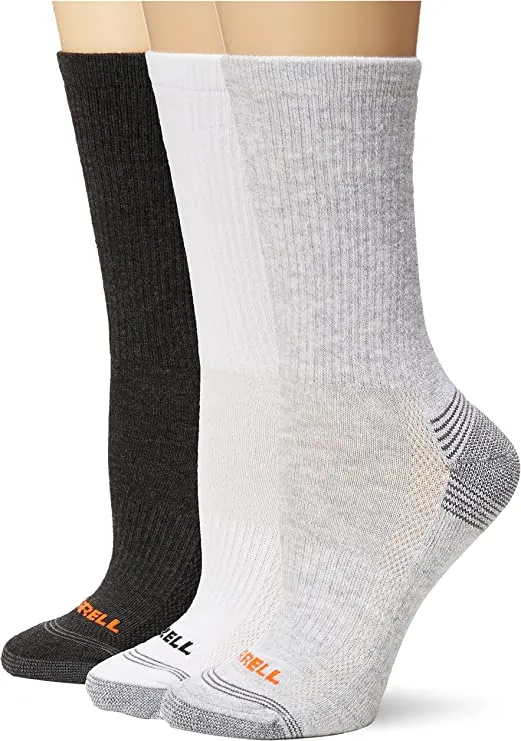 Merrell Womens 3 Pack Performance Hiker (Low Cut Tab/Quarter/Crew) Casual Sock