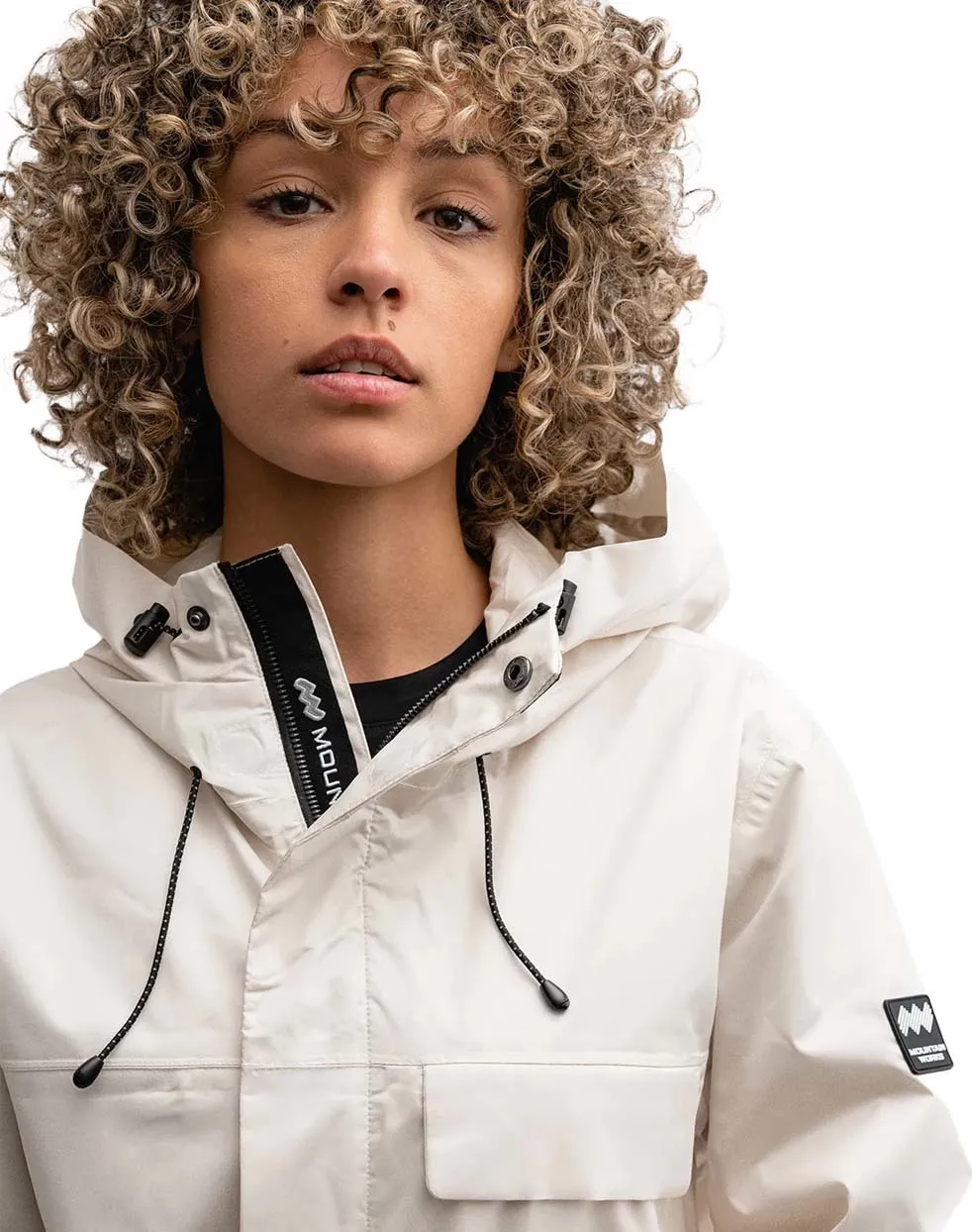 Mountain Works Unisex Utility Hybrid Rain Jacket Ivory | Buy Mountain Works Unisex Utility Hybrid Rain Jacket Ivory here | Outnorth