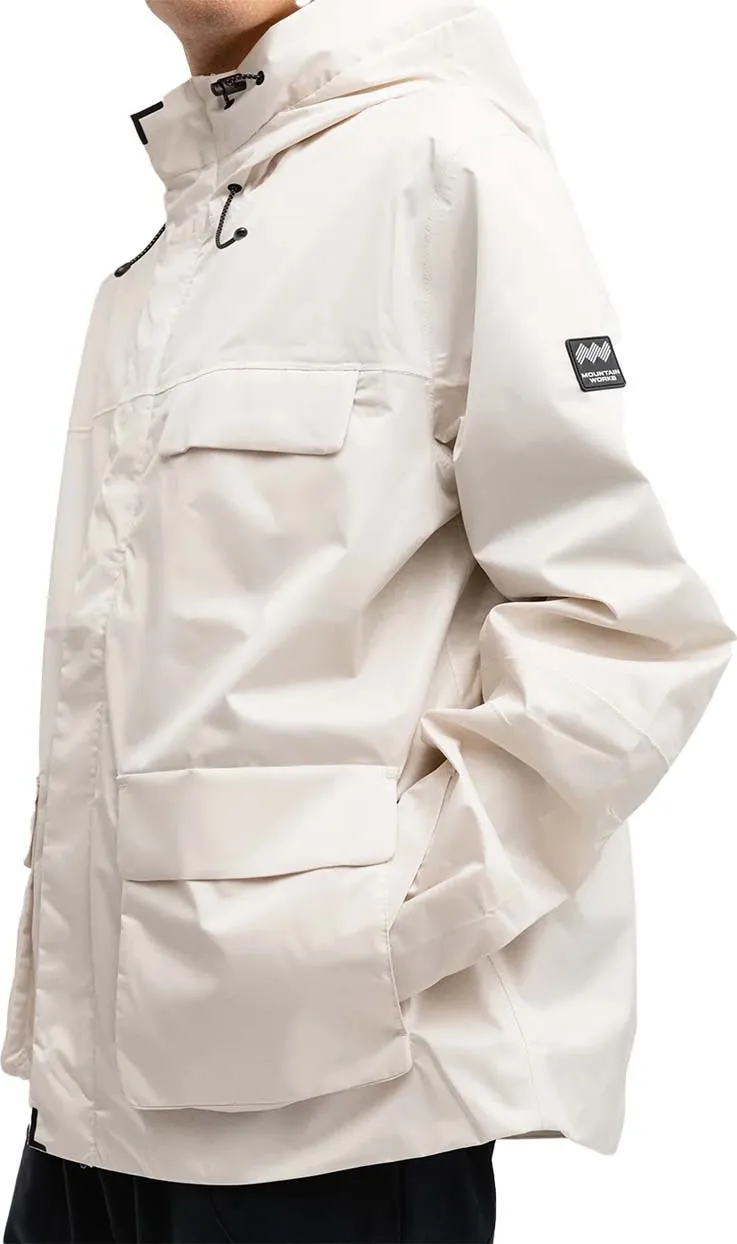 Mountain Works Unisex Utility Hybrid Rain Jacket Ivory | Buy Mountain Works Unisex Utility Hybrid Rain Jacket Ivory here | Outnorth