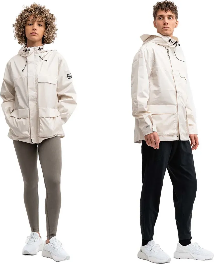 Mountain Works Unisex Utility Hybrid Rain Jacket Ivory | Buy Mountain Works Unisex Utility Hybrid Rain Jacket Ivory here | Outnorth