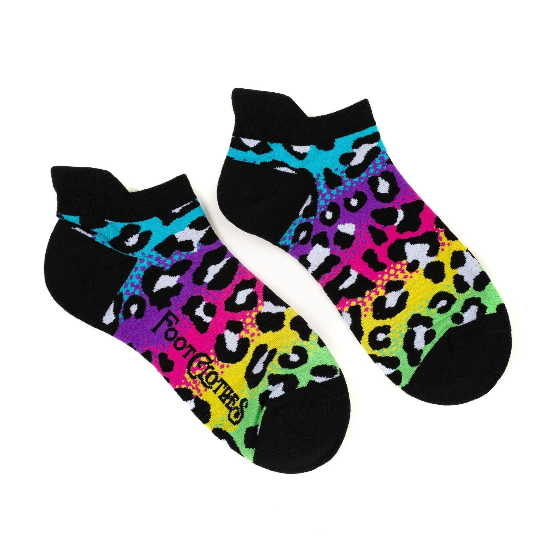 Neon Leopard Print Unisex Ankle Socks