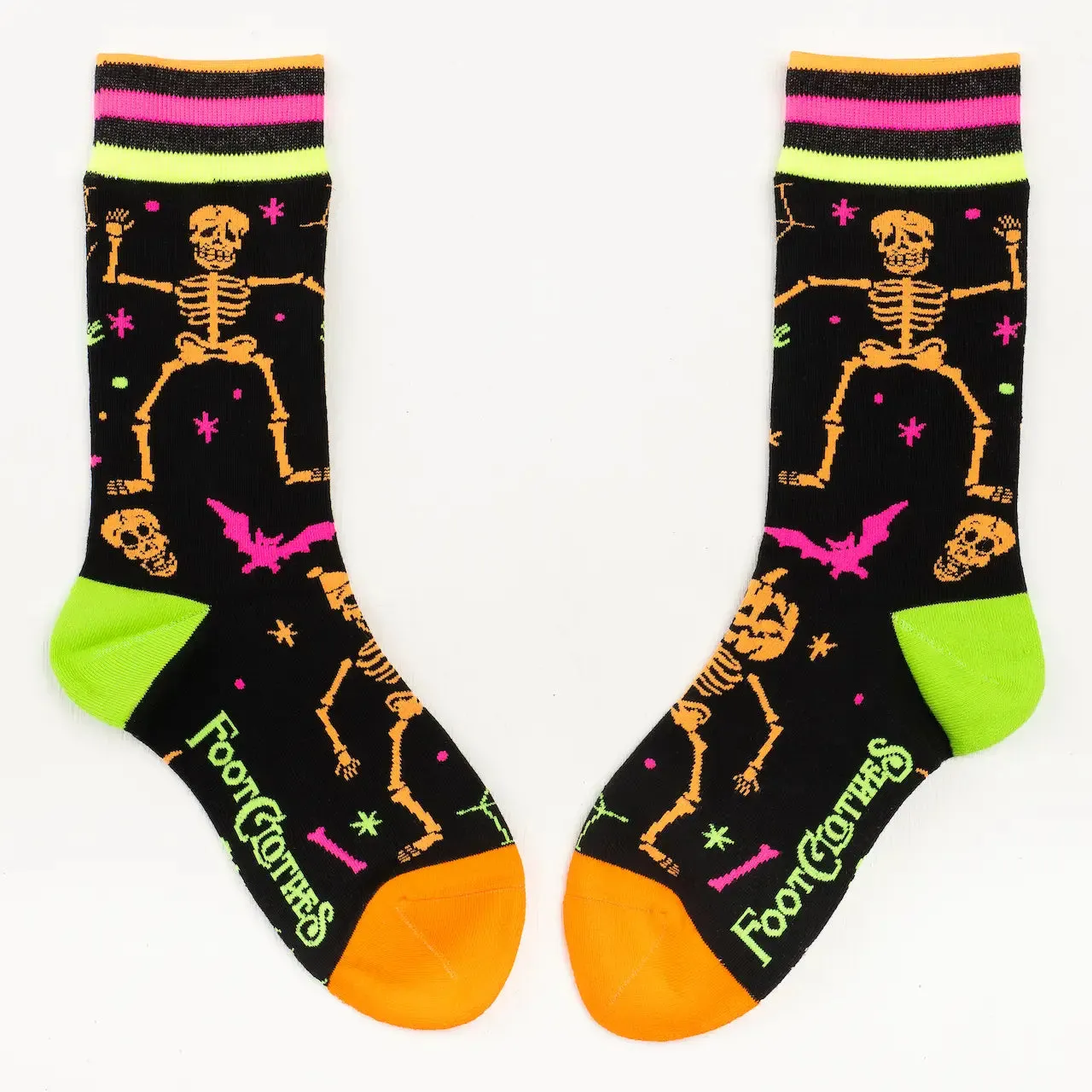 Neon Skeleton Unisex Crew Socks