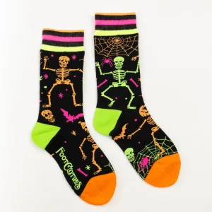 Neon Skeleton Unisex Crew Socks